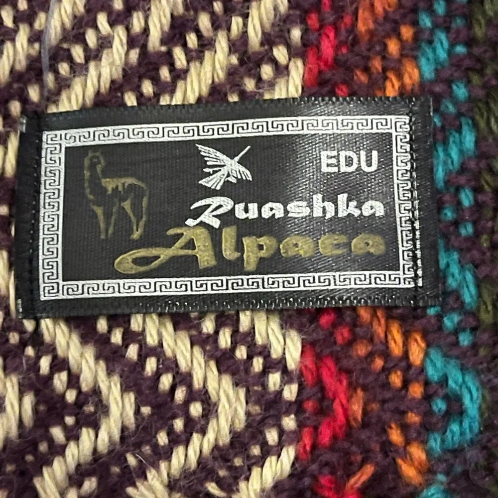 Multicolor Alpaca Striped Scarf